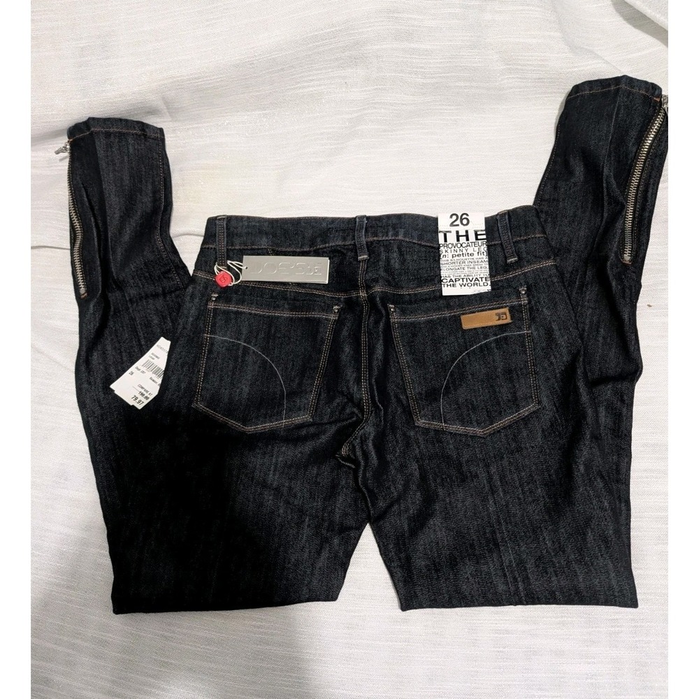 Joe's Jeans The Provocateur Petite Skinny Dark Wash Ankle Zip‎ Women's Sz.26 NWT